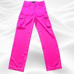Generation Love Hot Pink Cargo Satin Pants‎ Small